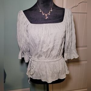Before you  puff shoulders, blouse size medium